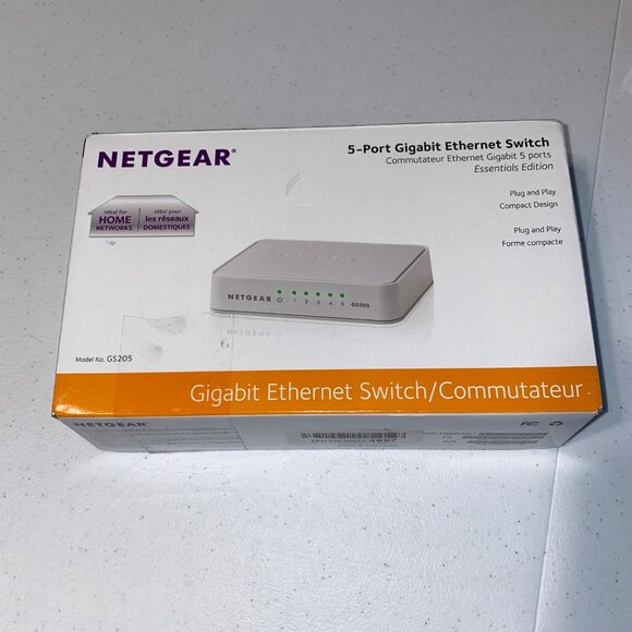 Netgear 5-Port Gigabit Ethernet Switch Plug & Play Home & Office Networking - Picture 16 of 16